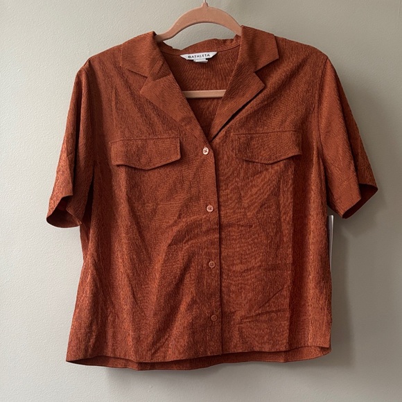 Athleta Tops - Athleta Women's Rust Button-Down Shirt